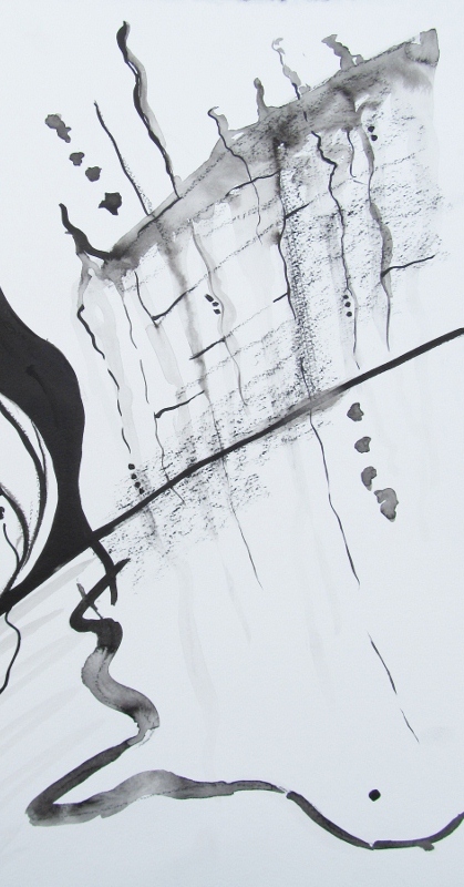 My ink sketch from last night's class at PlatteForum. It was an abstract drawing class led by contemporary artist Homake Ikeda. 