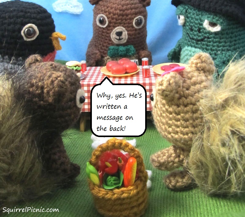 A message on the back