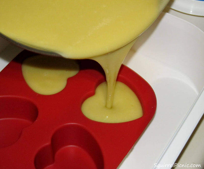 Pouring into the Molds