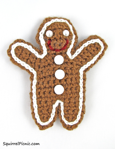 Gingerbread Man Free Crochet Pattern from Squirrel Picnic