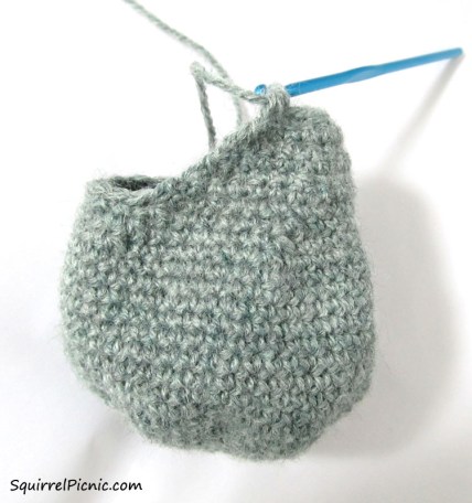 Zombies in Love by Squirrel Picnic Sc in the end of each row and all the way around, adding picots here and there.