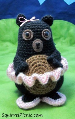 Tina Ballerina Bear Crochet Pattern by Squirrel Picnic
