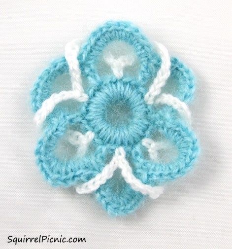 Crochet Mother's Day Brooch by Squirrel Picnic