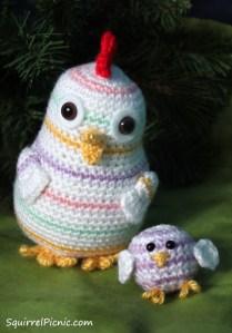 Mama Rainbow Chick and Baby