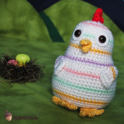 Mama Rainbow Chicken Crochet Pattern from Squirrel Picnic