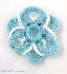 Mohair Crochet Mother's Day Brooch by Squirrel Picnic