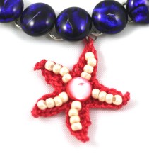 Starfish Charm with Beads