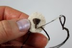 How to embroider a face for squirrel amigurumi tutorial by Squirrel Picnic.