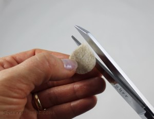 How to embroider a face for squirrel amigurumi tutorial by Squirrel Picnic.