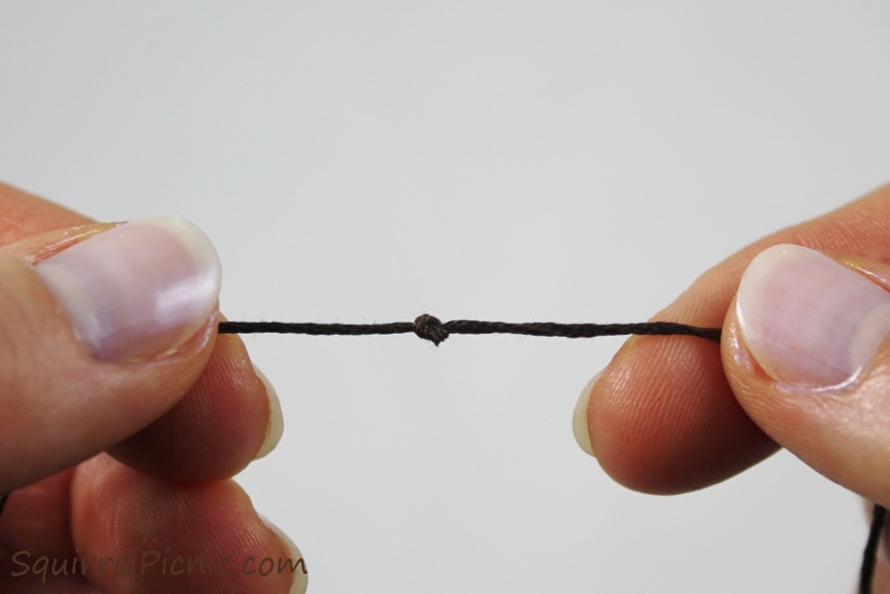 How to embroider a face for squirrel amigurumi tutorial by Squirrel Picnic.