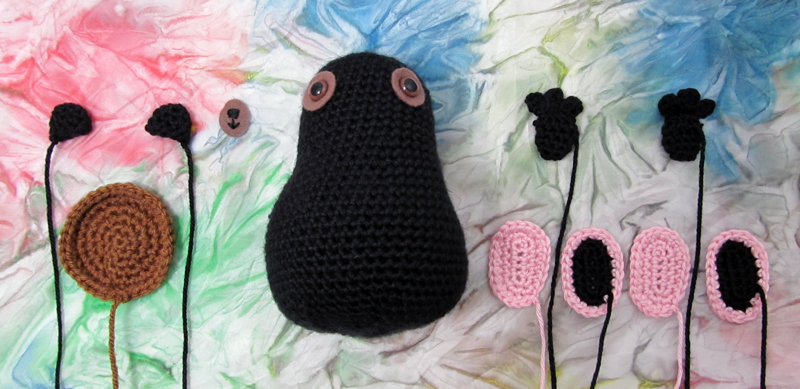 Tina Ballerina Bear Crochet Pattern Pieces