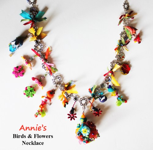 Annie's Birds and Flowers Necklace Completed
