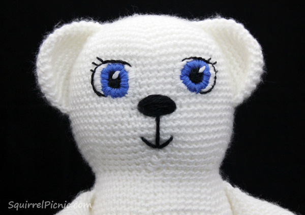 Satin Stitch Amigurumi Face Tutorial by Squirrel Picnic