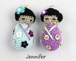 Jennifer's Kokeshi Doll Charms