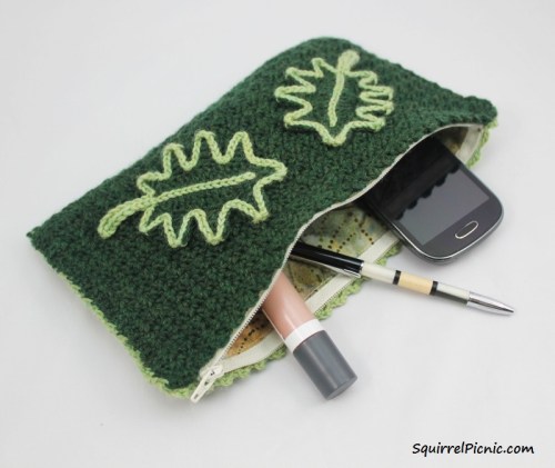 Oak Leaf Clutch by Squirrel Picnic with logo