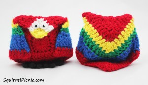 Amigurumi+Origami Parrot Crochet Pattern by Squirrel Picnic