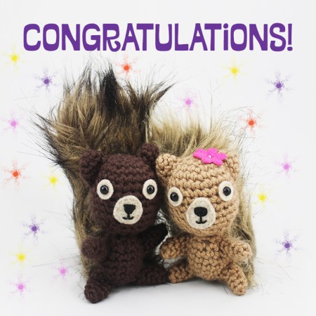 Congratulations Winner with confetti